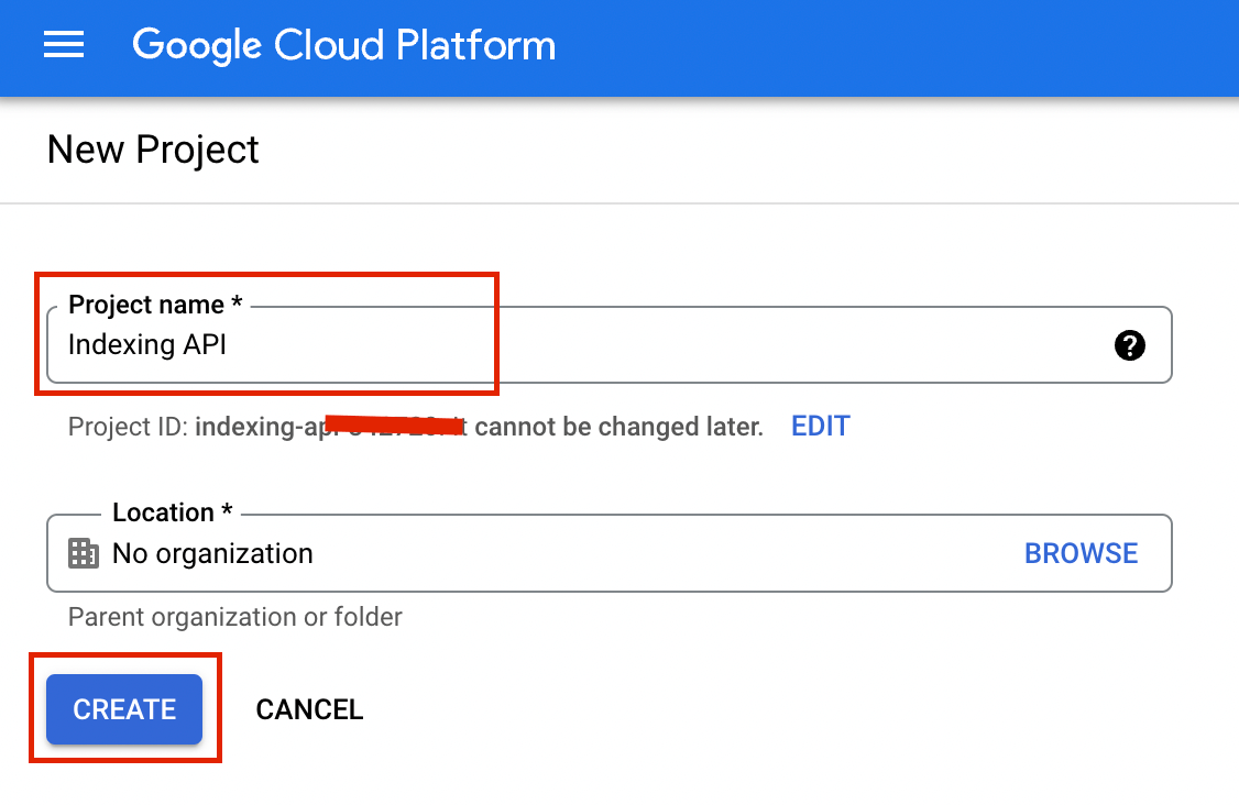 google-cloud-proje-olusturma