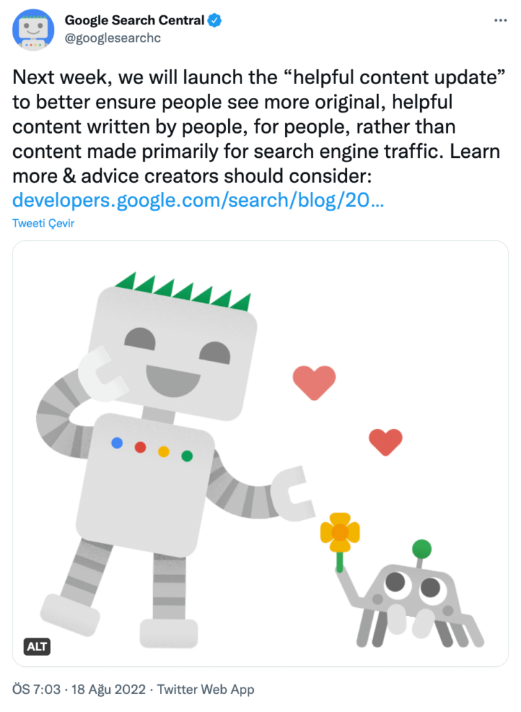 google-helpful-content-update-tweet