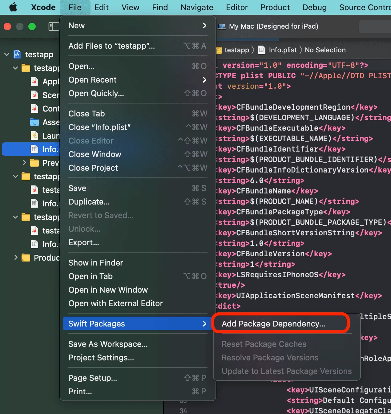 xcode ile swift package manager ile facebook sdk kütüphanesini ekleme