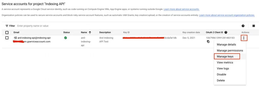 google-cloud-service-manage-keys