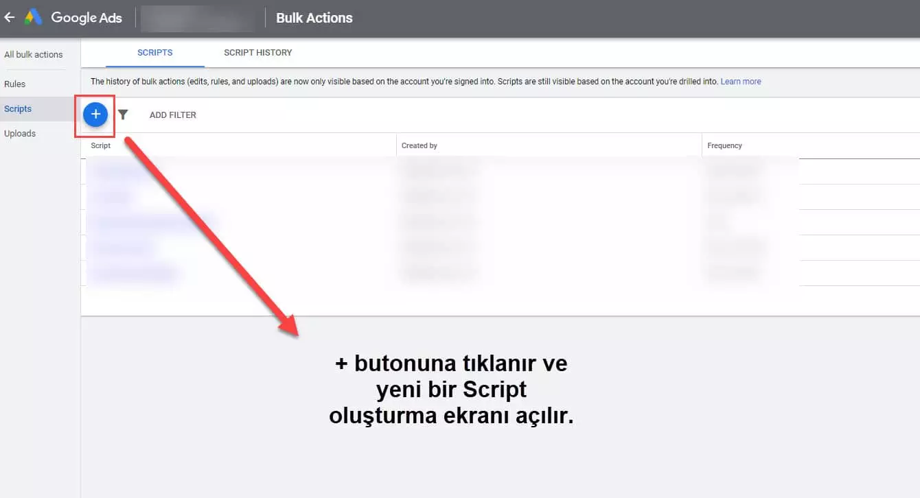 google ads scriptler